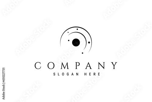 Outer space logo design illustration