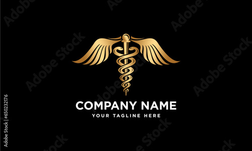 vector caduceus medical logo symbol
