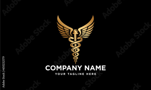 vector caduceus medical logo symbol