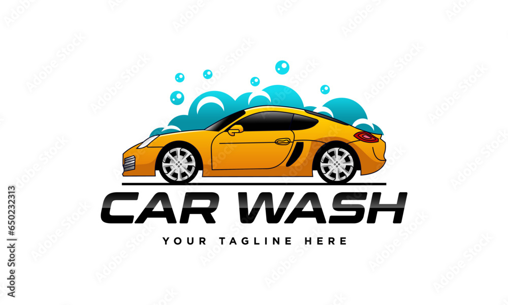 vector car wash logo design