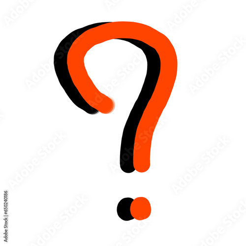 Question mark drawing use decoration design 