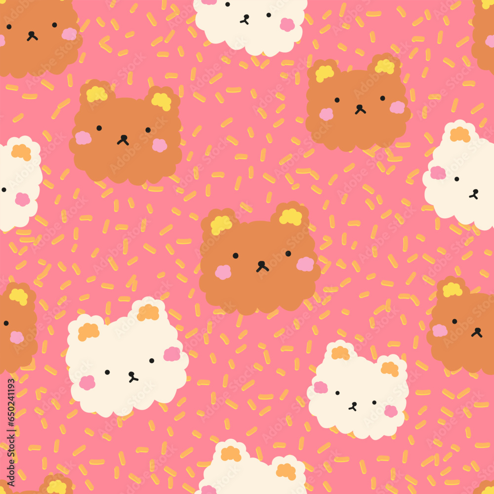 teddy bear seamless pattern