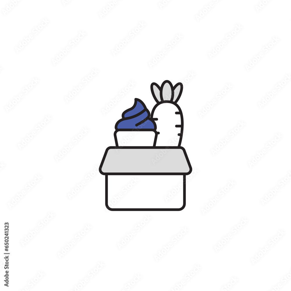grocery bag icon design with white background stock illustration grocery bag icon design with white background stock illustration