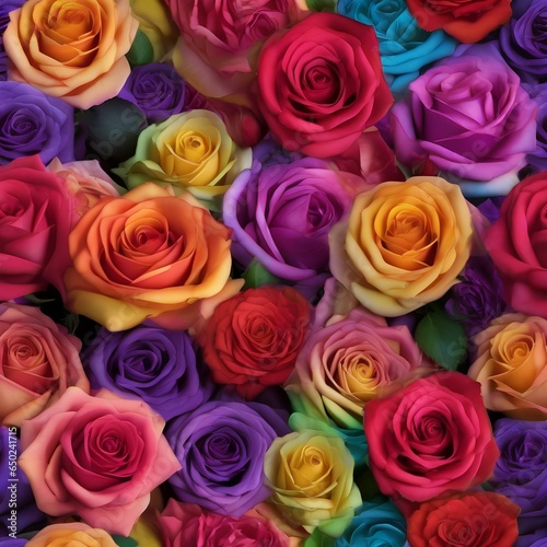 A garden of rainbow-colored roses  each petal radiating a different hue of the spectrum3