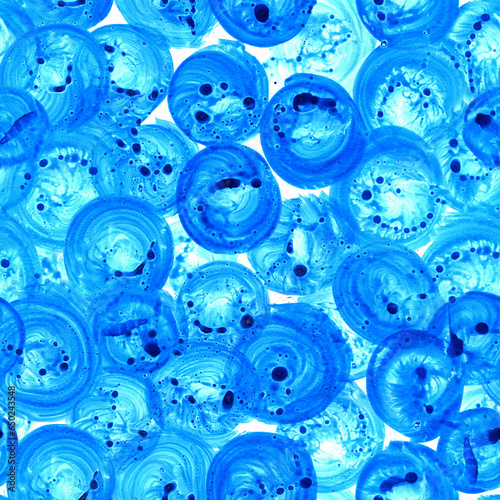 Seamless pattern with circles, abstraction. Creative handwork.