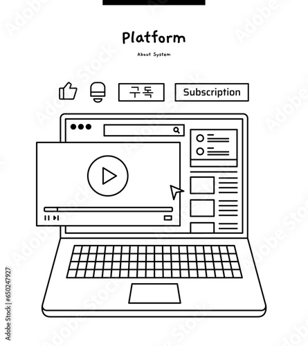 This is a modern video platform. (Translation: Subscribe)	
