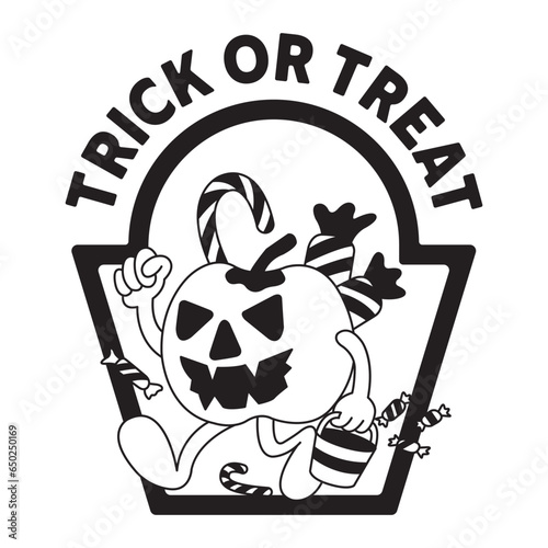 Halloween pumpkin badges design good for social media content, print base application and merchandise.
