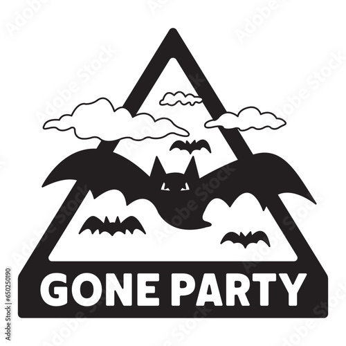 Halloween bat badges design good for social media content, print base application and merchandise.