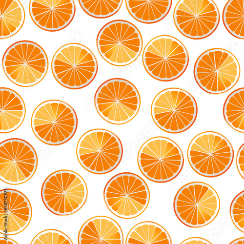 Seamless pattern background of oranges.