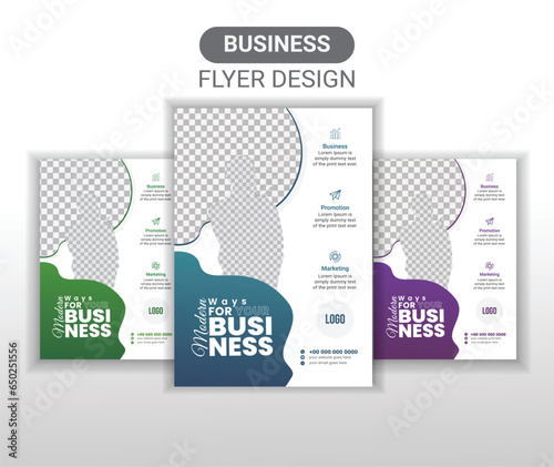 Vector A4 modern business flyer design