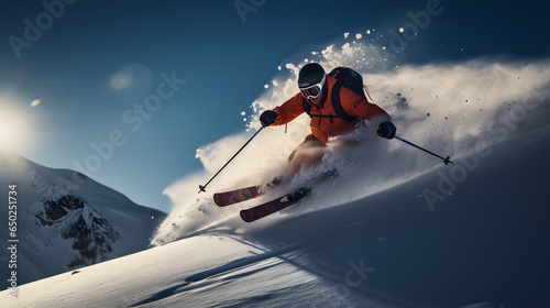 esquí freeride fuera de pista extremo nieve photo