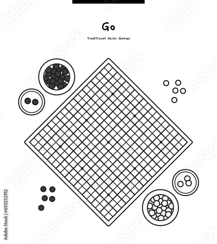 It is a traditional Asian board game called 'Go'. It is called 'Baduk' in Korea.	
 photo