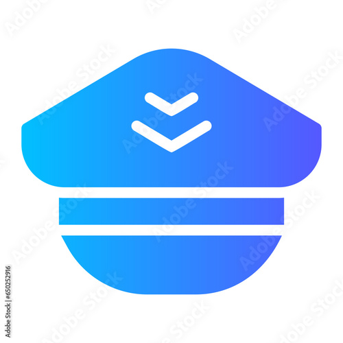 pilot hat gradient icon