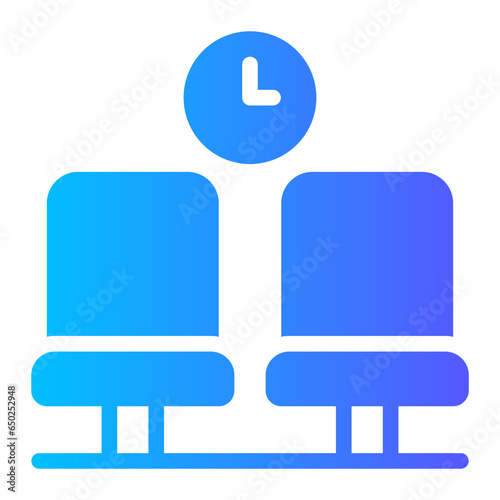 waiting room gradient icon