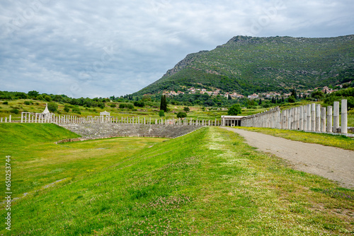 Messene, Greece. The ancient Stadium	 photo