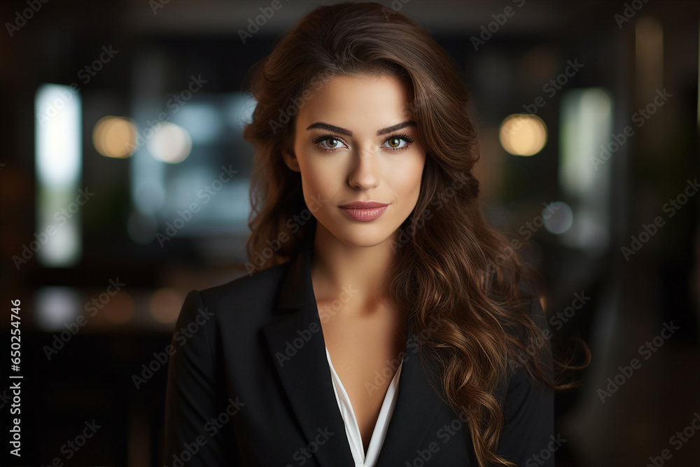 Generative AI picture portrait of amazing gorgeous office worker young woman Generative AI picture portrait of amazing gorgeous office worker young woman