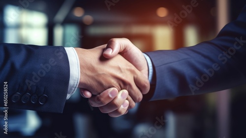 businessman handshake for teamwork, successful Business concept. © morepiixel