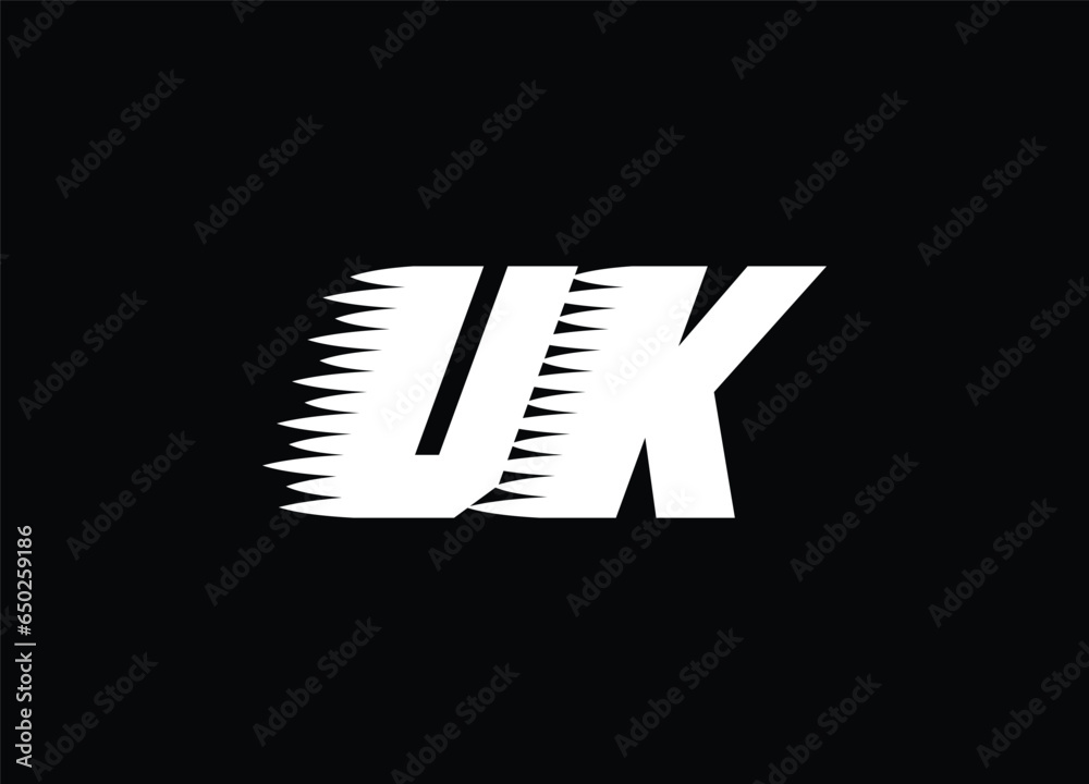 uk letter logo and monogram logo