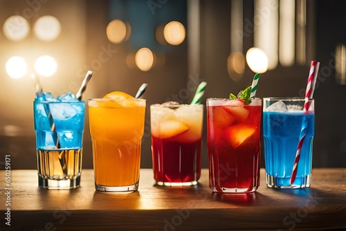 colorful cocktails