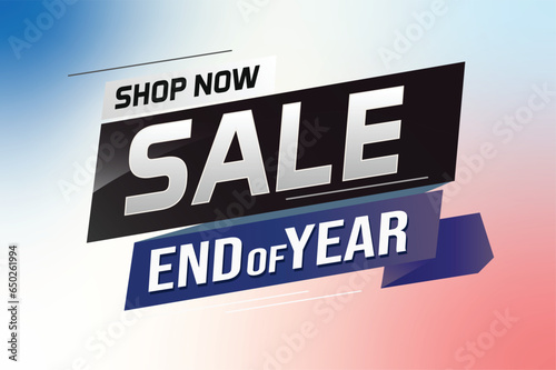 End of year Sale word concept vector illustration with lines and 3d style, landing page, template, ui, web, mobile app, poster, banner, flyer, background, gift card, coupon, label, wallpaper	