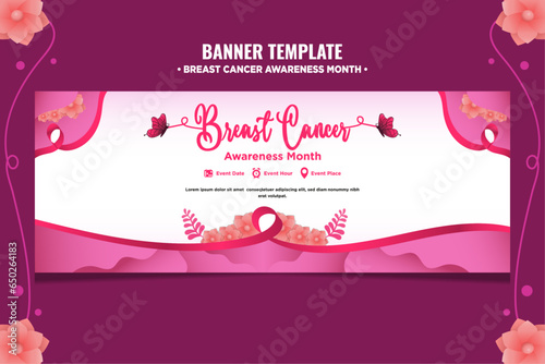 Banner Template Breast Cancer Awareness Month