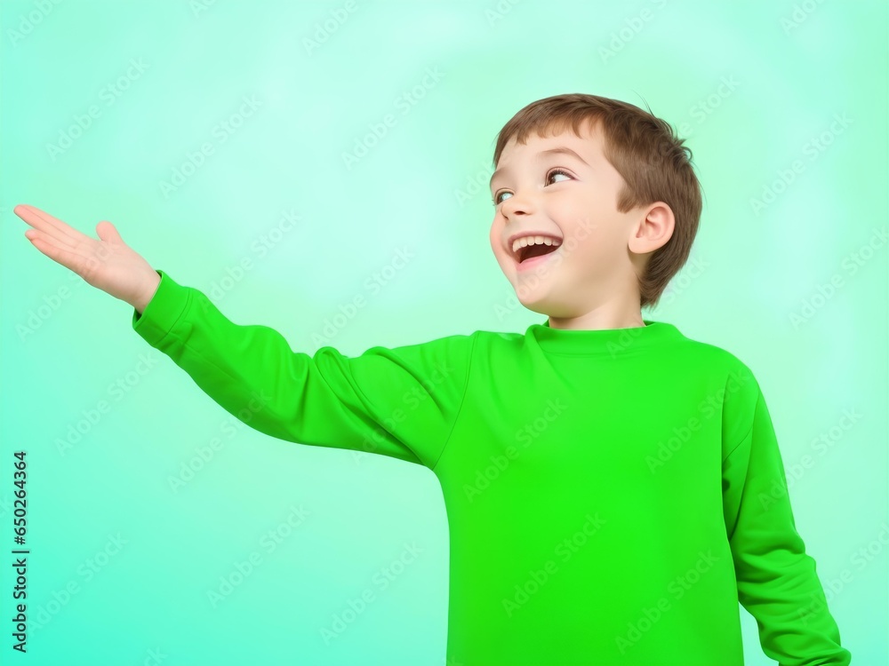 boy showing ok sign in studio boy showing ok sign in studio
