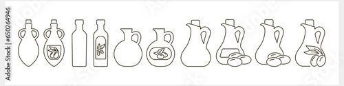 Sketch bottle amphora jug olive icon Food clipart Vector stock illustration EPS 10 photo