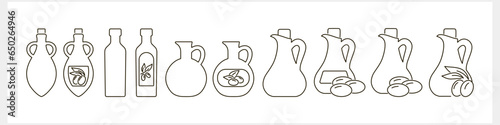 Sketch bottle amphora jug olive icon Food clipart Vector stock illustration EPS 10