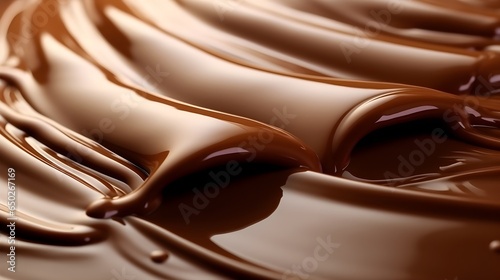 a close up view of a chocolate swirl