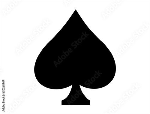 Spade silhouette vector art white background