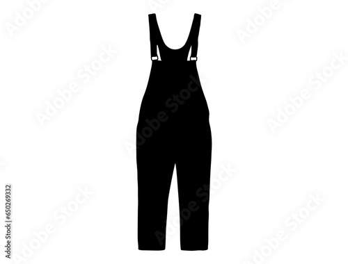 Overall silhouette vector art white background