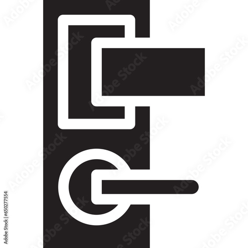Keycard black glyph Icon Design