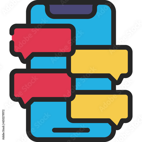 Message Chain Mobile Icon