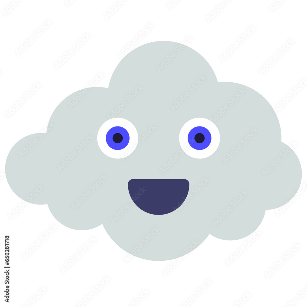 Happy Face Cloud Icon