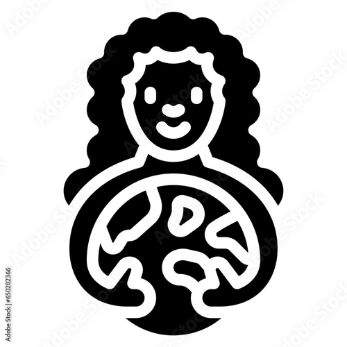 Mother Earth Woman Icon
