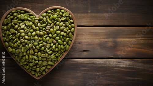  coffee beans on wooden background 