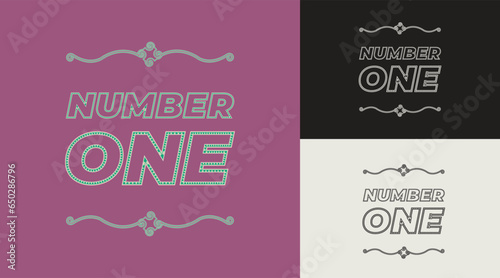 Number 1 logo camouflaged in the word one