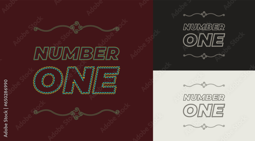 Number 1 logo camouflaged in the word one