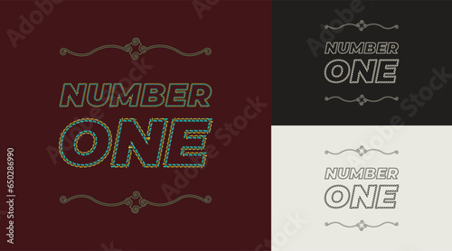 Number 1 logo camouflaged in the word one