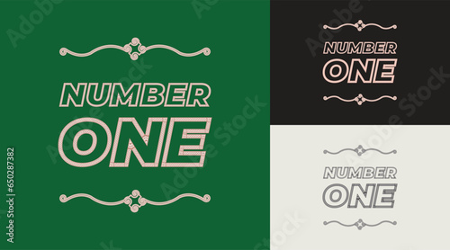 Number 1 logo camouflaged in the word one