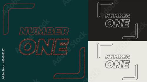 Number 1 logo camouflaged in the word one