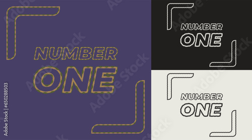 Number 1 logo camouflaged in the word one