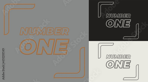 Number 1 logo camouflaged in the word one