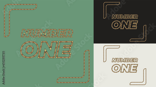 Number 1 logo camouflaged in the word one