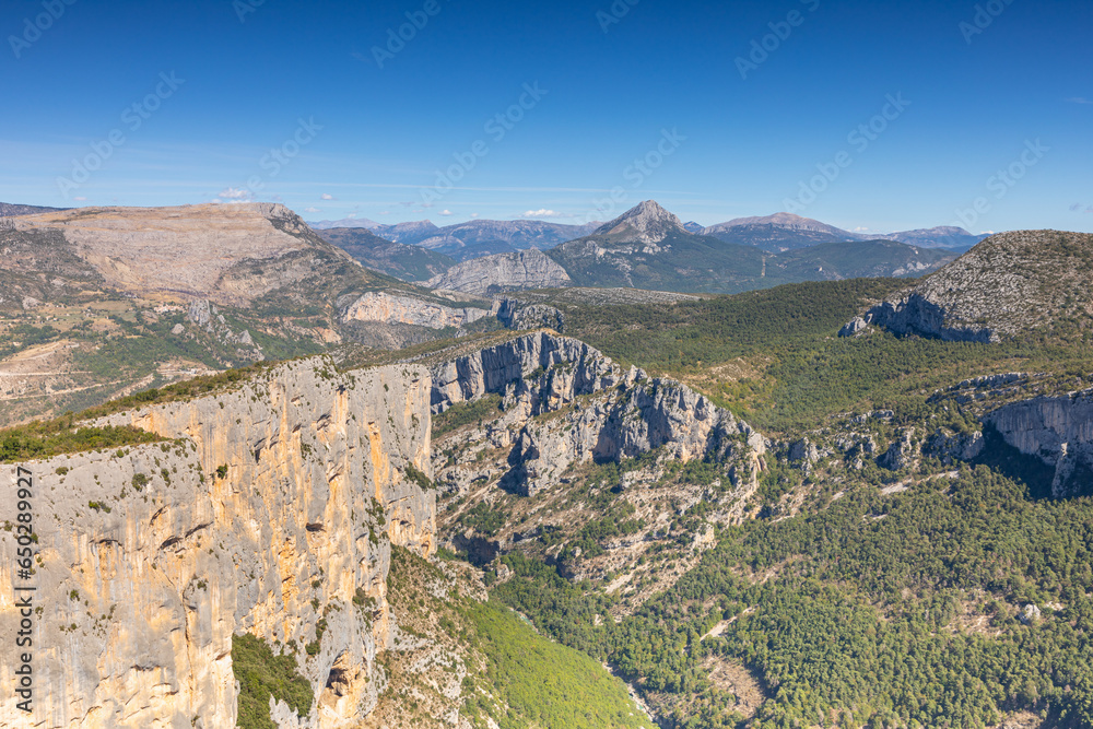 Les falaises des Gorges du Verdon en France