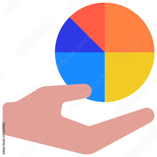 Give Pie Chart Data Icon