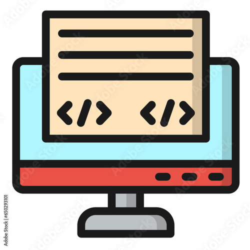 Front End Vector Icon Design Illustration