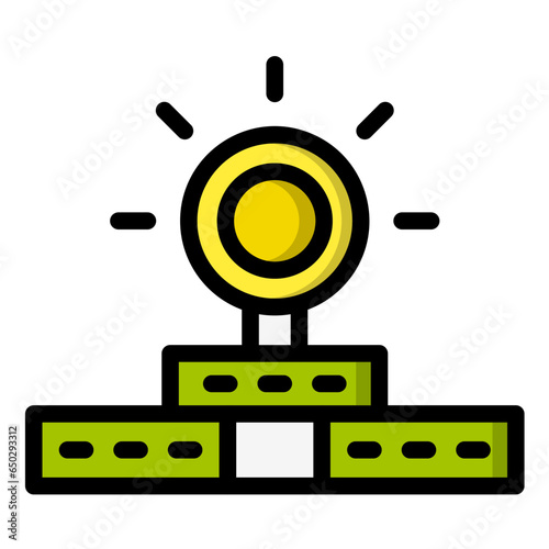 Head Mirror Vector Icon Design Illustration