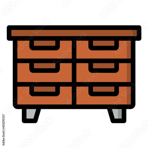 Drawers Vector Icon Design Illustration