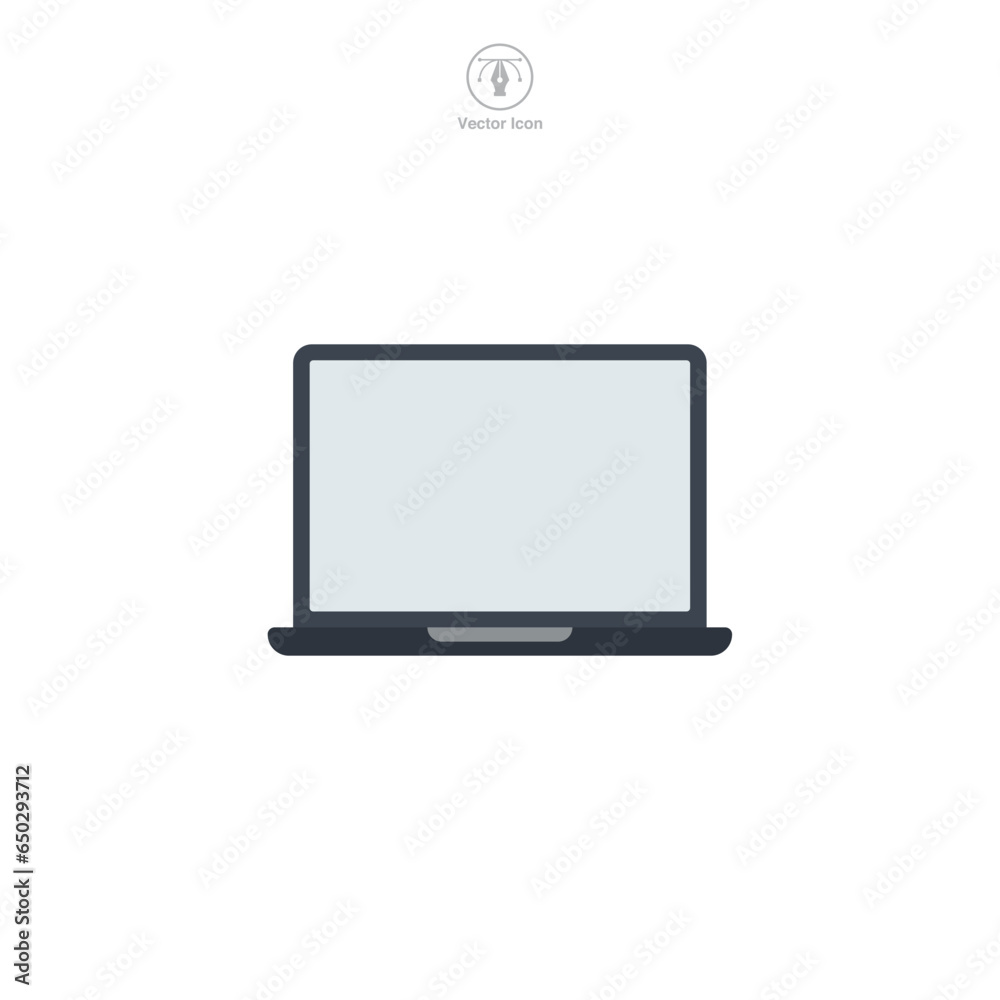 laptop icon symbol vector illustration isolated on white background laptop icon symbol vector illustration isolated on white background